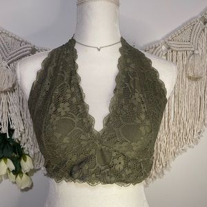 Olive Green Halter Bralette 🎀Coming Soon